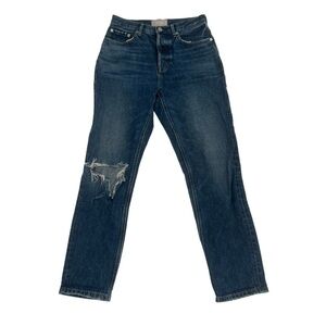 Everlane The Cheeky High Rise Button Fly Distressed Jeans Size 26 Women’s